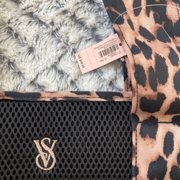 NWT Victorias Secret Extra Large Leopard Mesh Tote Bag - Picture 3 of 5